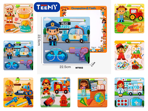 JUEGO DIDACTICO FIGURAS CIUDAD, 3 DEL MISMO POR MAYOR  (MT902)