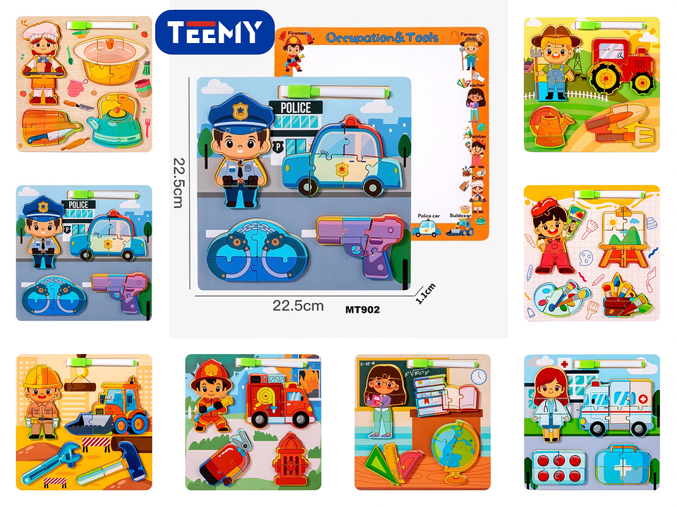 JUEGO DIDACTICO FIGURAS CIUDAD, PRECIO PUBLICADO ES AL POR MAYOR Y DEBEN SER 3 UNIDADES DEL MISMO  (MT902) 1