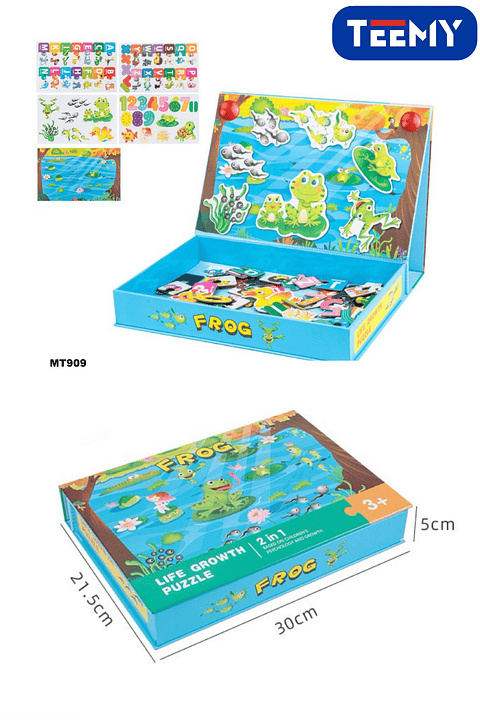 PUZZLE  EDUCATIVO RANA  , 3 DEL MISMO POR MAYOR  (MT909)