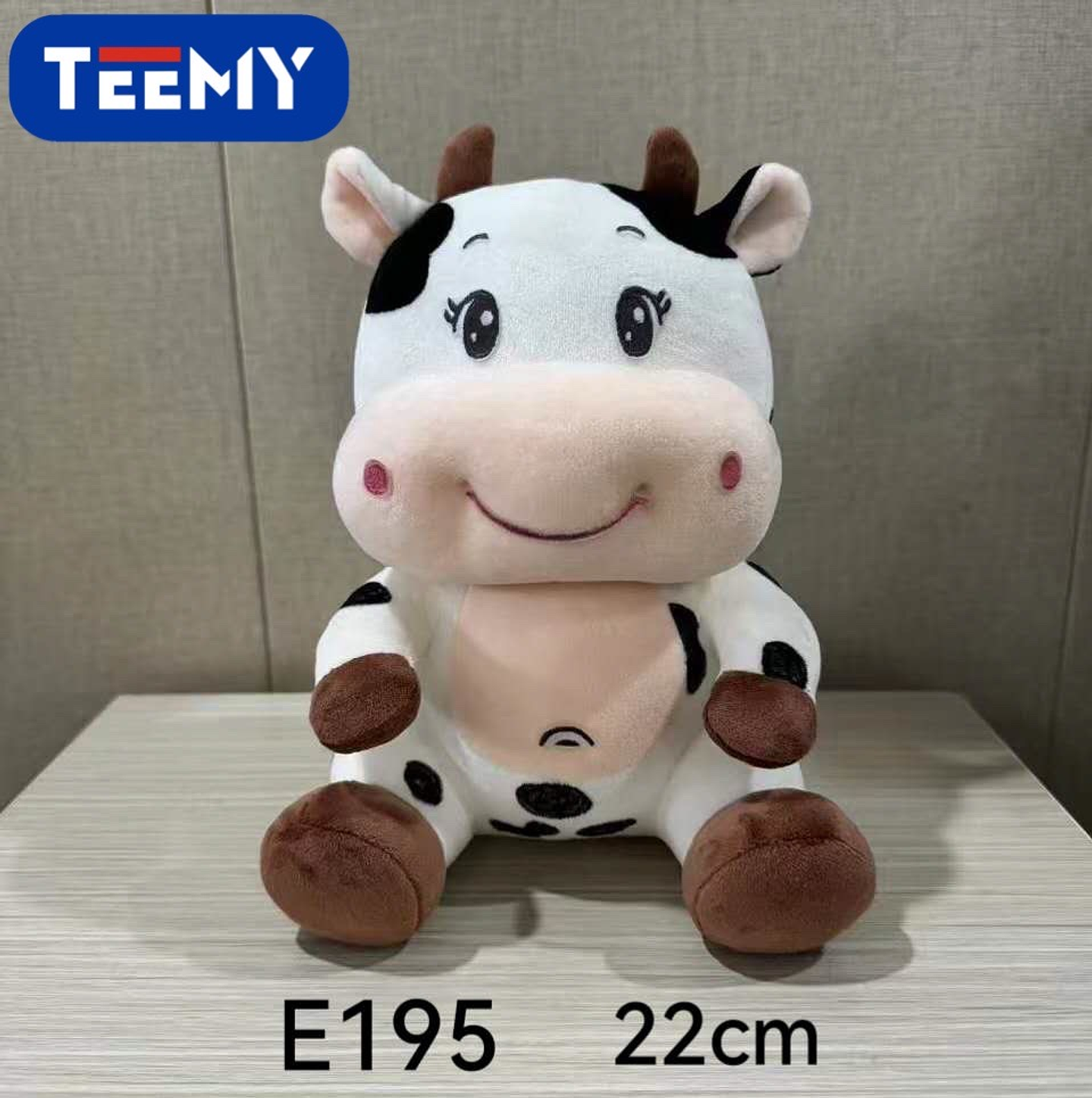 PELUCHE VACA 22 CM, PRECIO PUBLICADO ES AL POR MAYOR Y DEBEN SER 3 UNIDADES DEL MISMO  (E195) 1