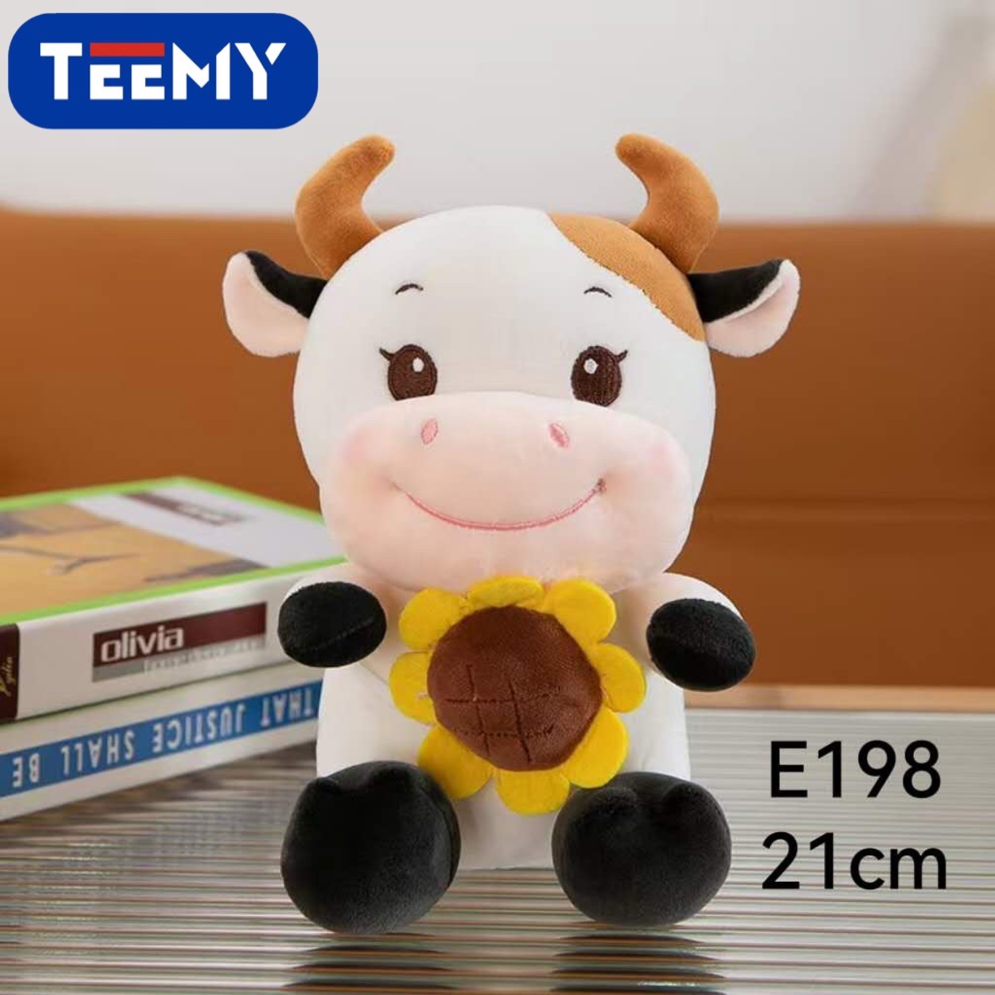 PELUCHE VACA 21 CM, PRECIO PUBLICADO ES AL POR MAYOR Y DEBEN SER 3 UNIDADES DEL MISMO  (E198) 1