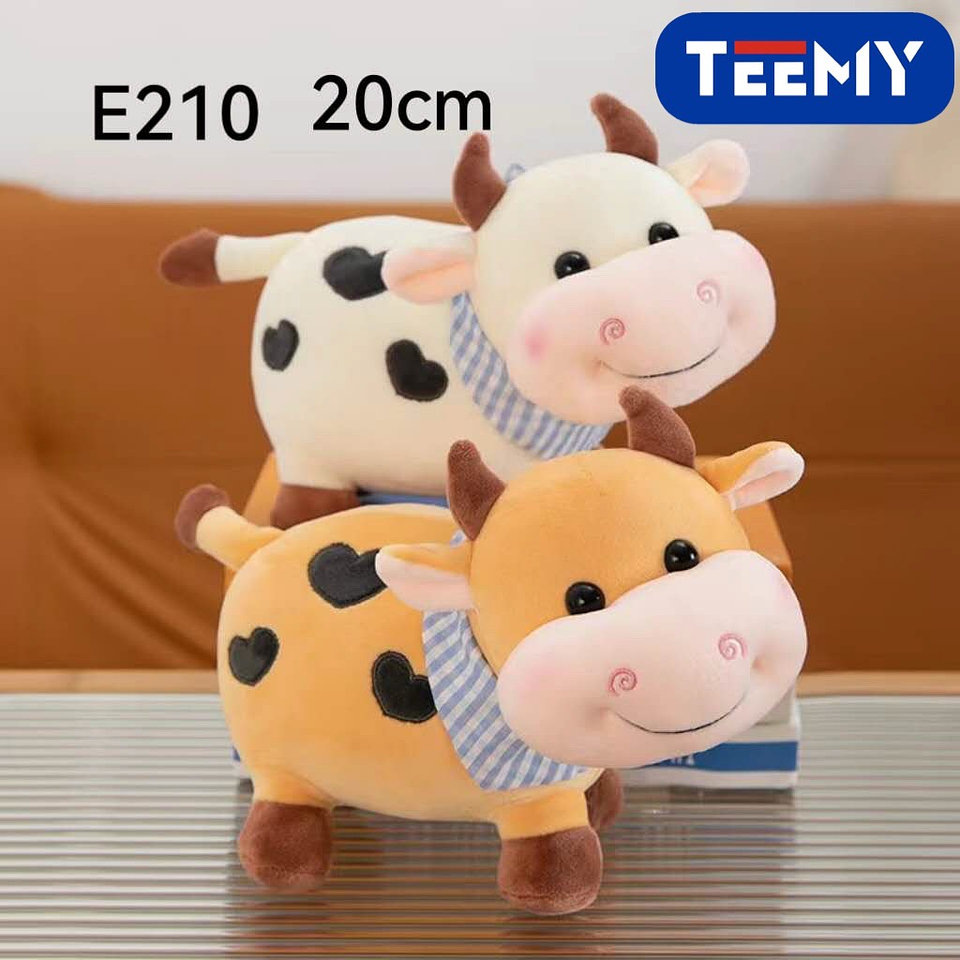 PELUCHE VACA 20 CM, PRECIO PUBLICADO ES AL POR MAYOR Y DEBEN SER 3 UNIDADES DEL MISMO  (E210) 1