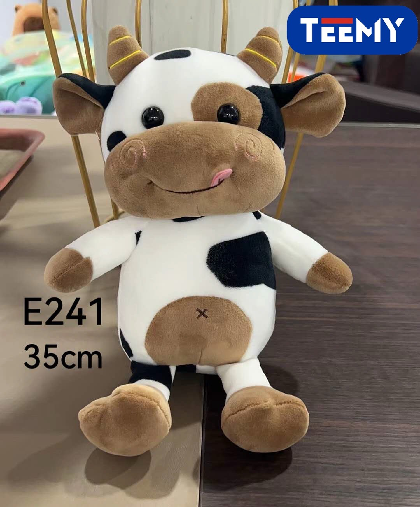 PELUCHE VACA 35 CM, PRECIO PUBLICADO ES AL POR MAYOR Y DEBEN SER 3 UNIDADES DEL MISMO  (E241) 1