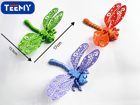 FIGURA 3D SENSORIALES LIBELULA, 3 DEL MISMO POR MAYOR  (3D024)