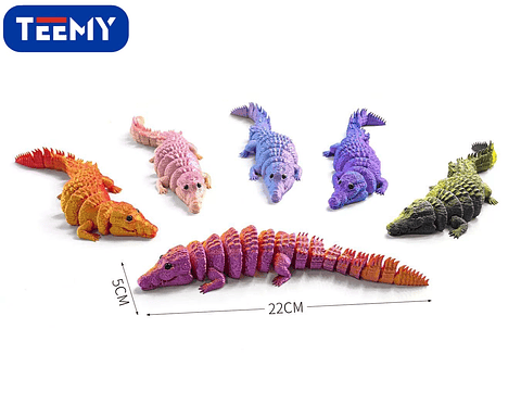 FIGURA 3D SENSORIALES COCODRILO, 3 DEL MISMO POR MAYOR  (3D034)