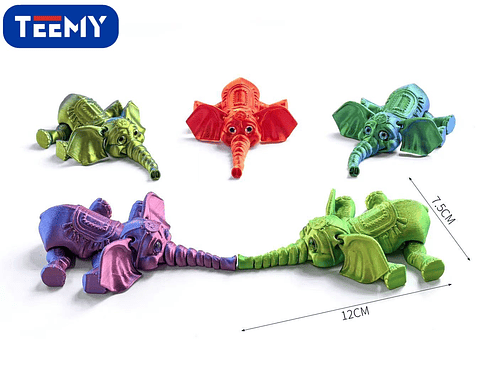 FIGURA 3D SENSORIALES ELEFANTE, 3 DEL MISMO POR MAYOR  (3D038)