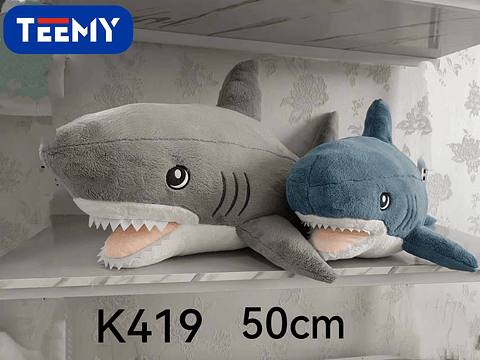 PELUCHE TIBURON 50 CM , PRECIO PUBLICADO ES AL POR MAYOR Y DEBEN SER 3 UNIDADES DEL MISMO  (K419)