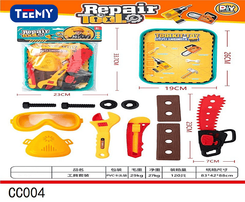 SET HERRAMIENTAS DE JUGUETE  , PRECIO PUBLICADO ES AL POR MAYOR Y DEBEN SER 3 UNIDADES DEL MISMO  (CC004)