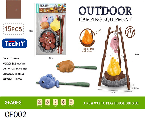 JUEGO DE CAMPING ,PRECIO PUBLICADO ES AL POR MAYOR Y DEBEN SER 3 UNIDADES DEL MISMO  (CF002)