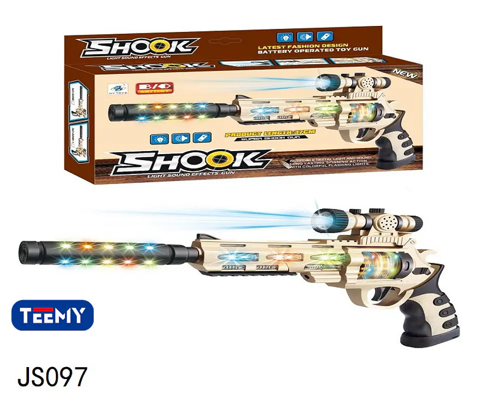 PISTOLA CON LUCES Y SONIDO , 3 DEL MISMO POR MAYOR  (JS097) 1