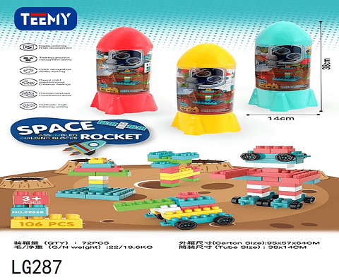 BLOQUES ARMABLES 106 PIEZAS  , PRECIO PUBLICADO ES AL POR MAYOR Y DEBEN SER 3 UNIDADES DEL MISMO  (LG287)