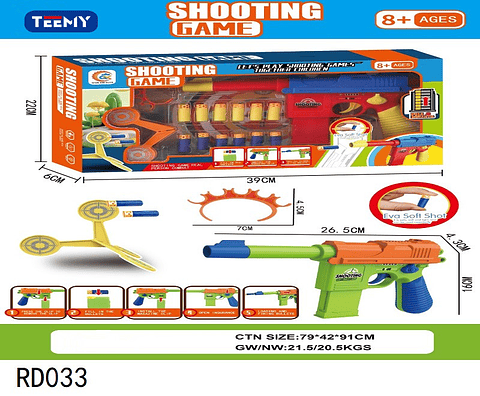 PISTOLA BALA BLANDA CON ACCESORIOS, PRECIO PUBLICADO ES AL POR MAYOR Y DEBEN SER 3 UNIDADES DEL MISMO  (RD033)