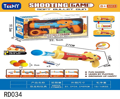 PISTOLA BALA BLANDA CON ACCESORIOS, PRECIO PUBLICADO ES AL POR MAYOR Y DEBEN SER 3 UNIDADES DEL MISMO  (RD034)