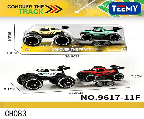 CARRO CON REMOLQUE, PRECIO PUBLICADO ES AL POR MAYOR Y DEBEN SER 3 UNIDADES DEL MISMO  (CH083)