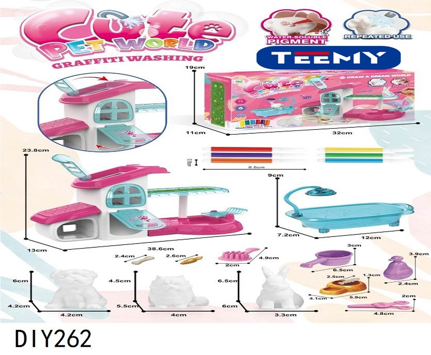 JUEGO DE PINTURA, PRECIO PUBLICADO ES AL POR MAYOR Y DEBEN SER 3 UNIDADES DEL MISMO  (DIY262) 1