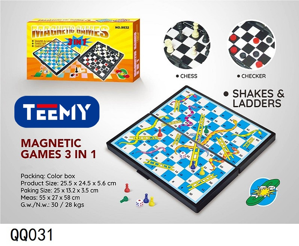 JUEGO DE MESA MAGNETICO 3 EN 1 , PRECIO PUBLICADO ES AL POR MAYOR Y DEBEN SER 3 UNIDADES DEL MISMO  (QQ031) 1