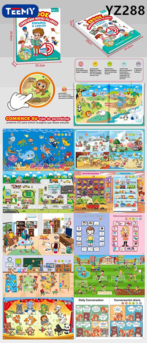 LIBRO DIDACTICO EDUCATIVO INGLES ESPAÑOL, PRECIO PUBLICADO ES AL POR MAYOR Y DEBEN SER 3 UNIDADES DEL MISMO  (YZ288)