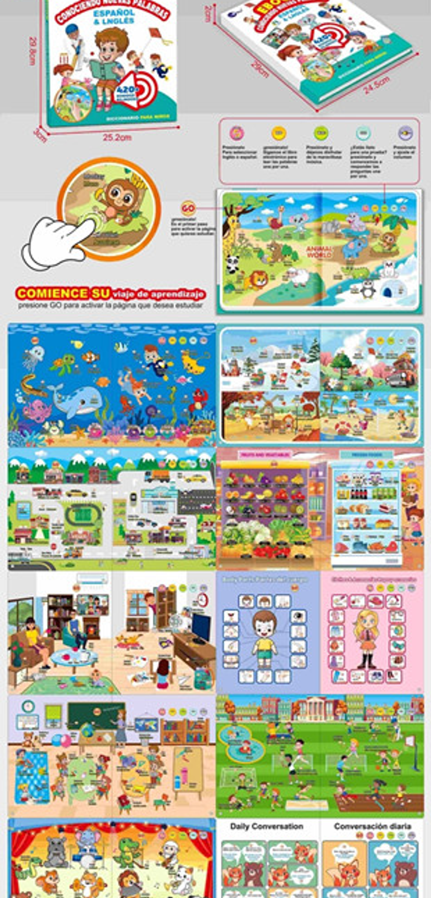 LIBRO DIDACTICO EDUCATIVO INGLES ESPAÑOL, PRECIO PUBLICADO ES AL POR MAYOR Y DEBEN SER 3 UNIDADES DEL MISMO  (YZ288) 1