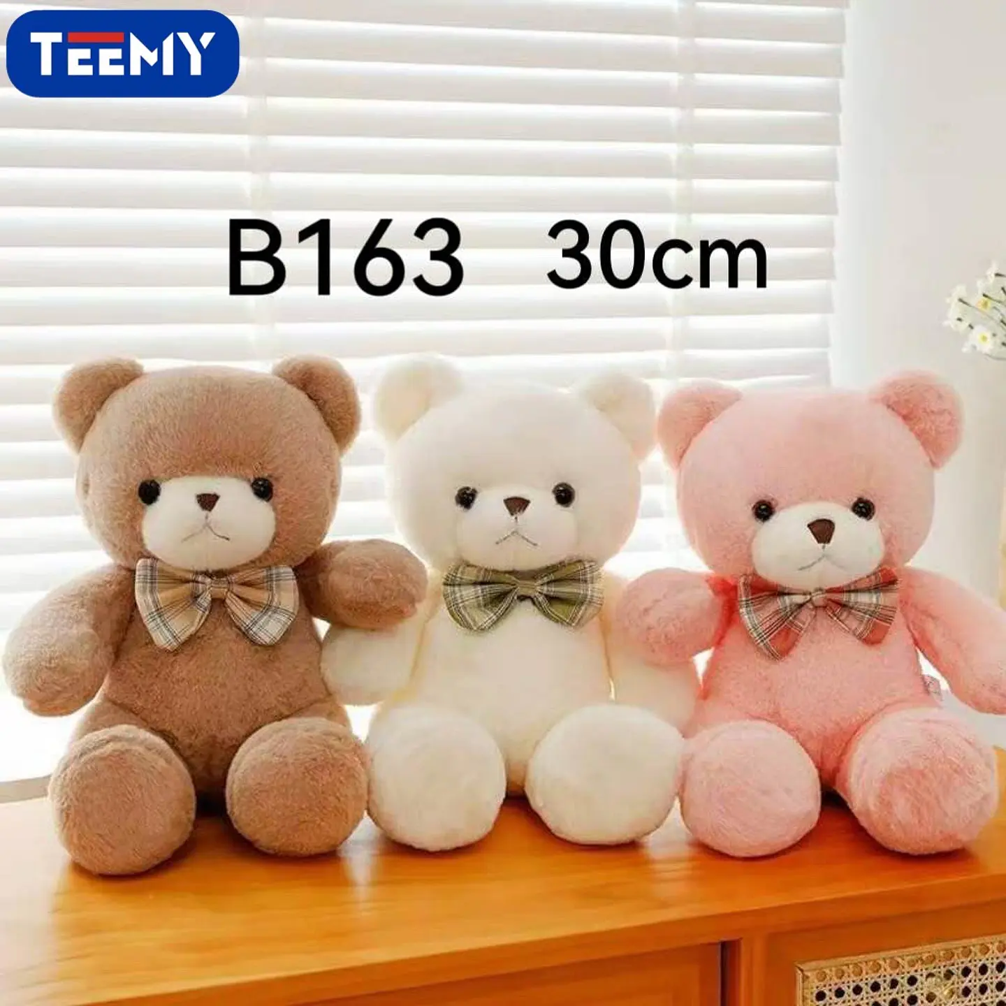 PELUCHE OSO 30 CM, 3 DEL MISMO POR MAYOR  (B163) 1