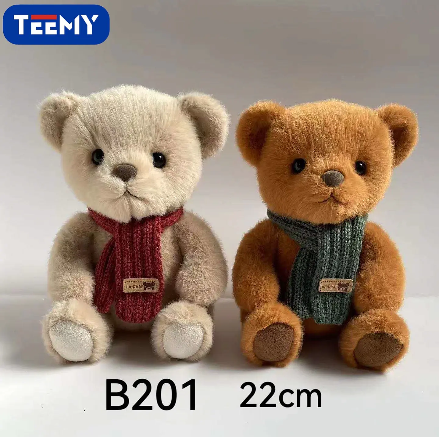 PELUCHE OSO 22 CM  , 3 DEL MISMO POR MAYOR  (B201) 1