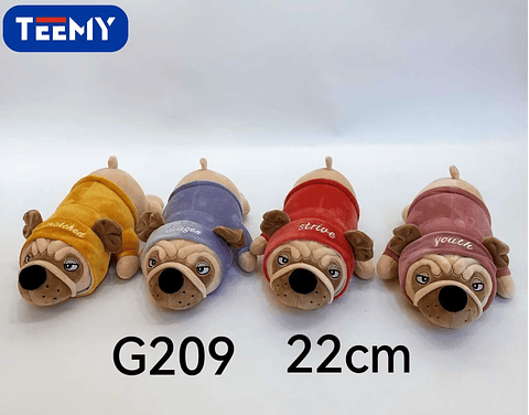 PELUCHE PERRO 22 CM, PRECIO PUBLICADO ES AL POR MAYOR Y DEBEN SER 3 UNIDADES DEL MISMO  (G209)