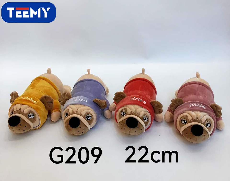 PELUCHE PERRO 22 CM, PRECIO PUBLICADO ES AL POR MAYOR Y DEBEN SER 3 UNIDADES DEL MISMO  (G209) 1