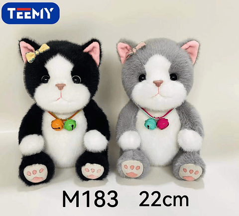PELUCHE GATO 22 CM , PRECIO PUBLICADO ES AL POR MAYOR Y DEBEN SER 3 UNIDADES DEL MISMO  (M183)