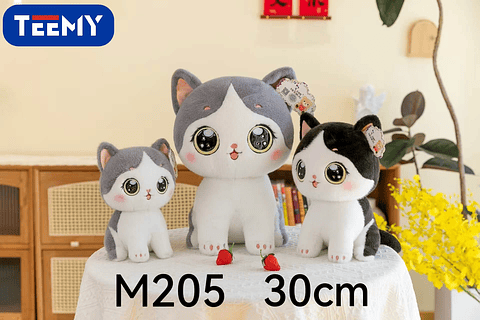 PELUCHE GATO 30 CM , PRECIO PUBLICADO ES AL POR MAYOR Y DEBEN SER 3 UNIDADES DEL MISMO 