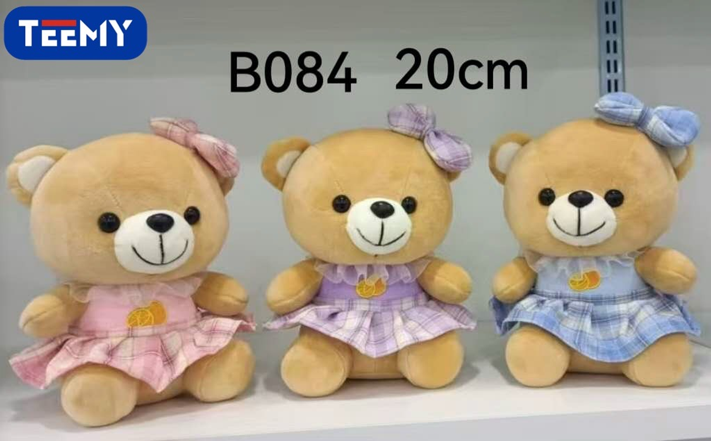 PELUCHE OSO 20 CM  , PRECIO PUBLICADO ES AL POR MAYOR Y DEBEN SER 3 UNIDADES DEL MISMO  (B084) 1
