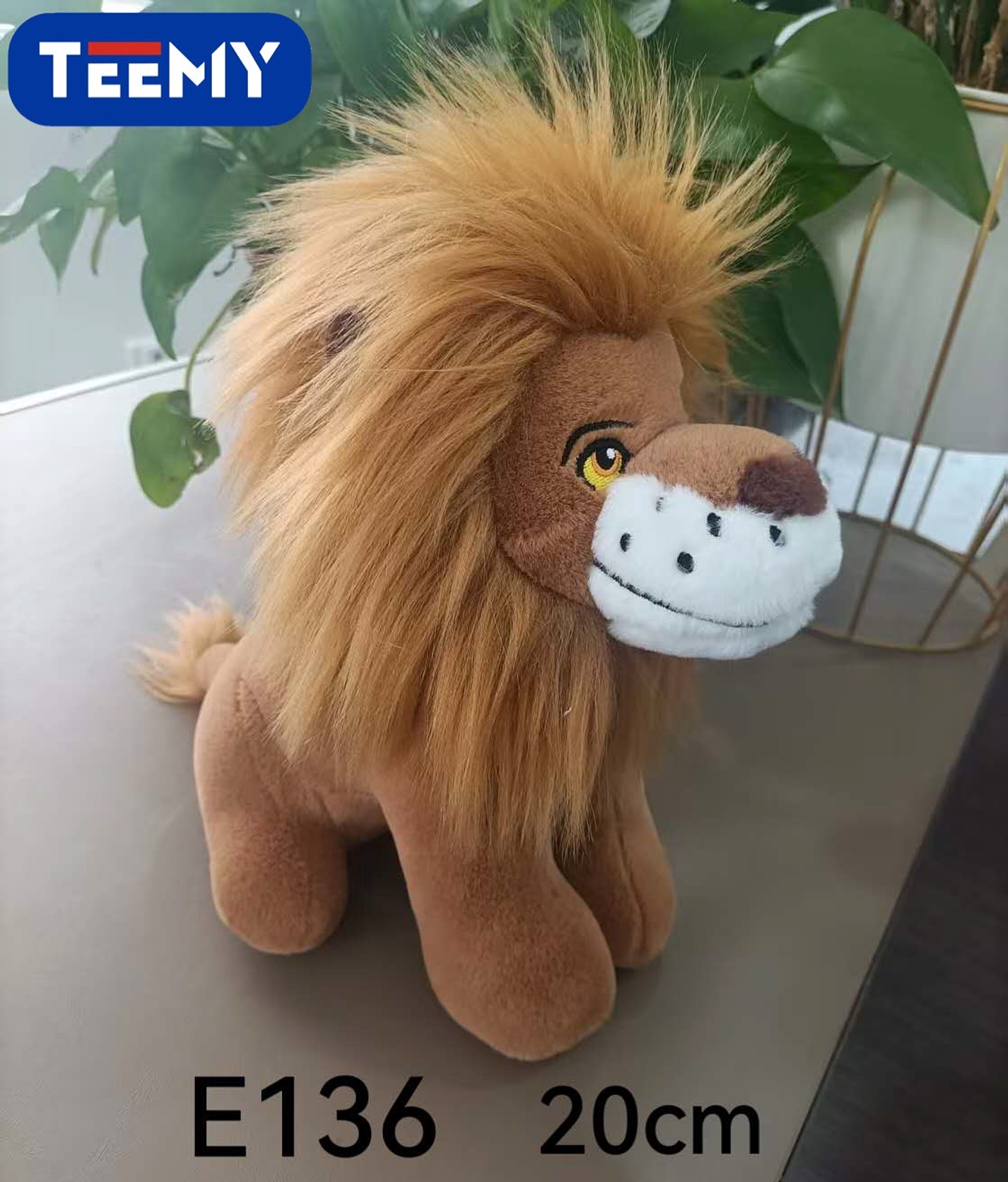 PELUCHE LEON 20 CM  , PRECIO PUBLICADO ES AL POR MAYOR Y DEBEN SER 3 UNIDADES DEL MISMO  (E136) 1