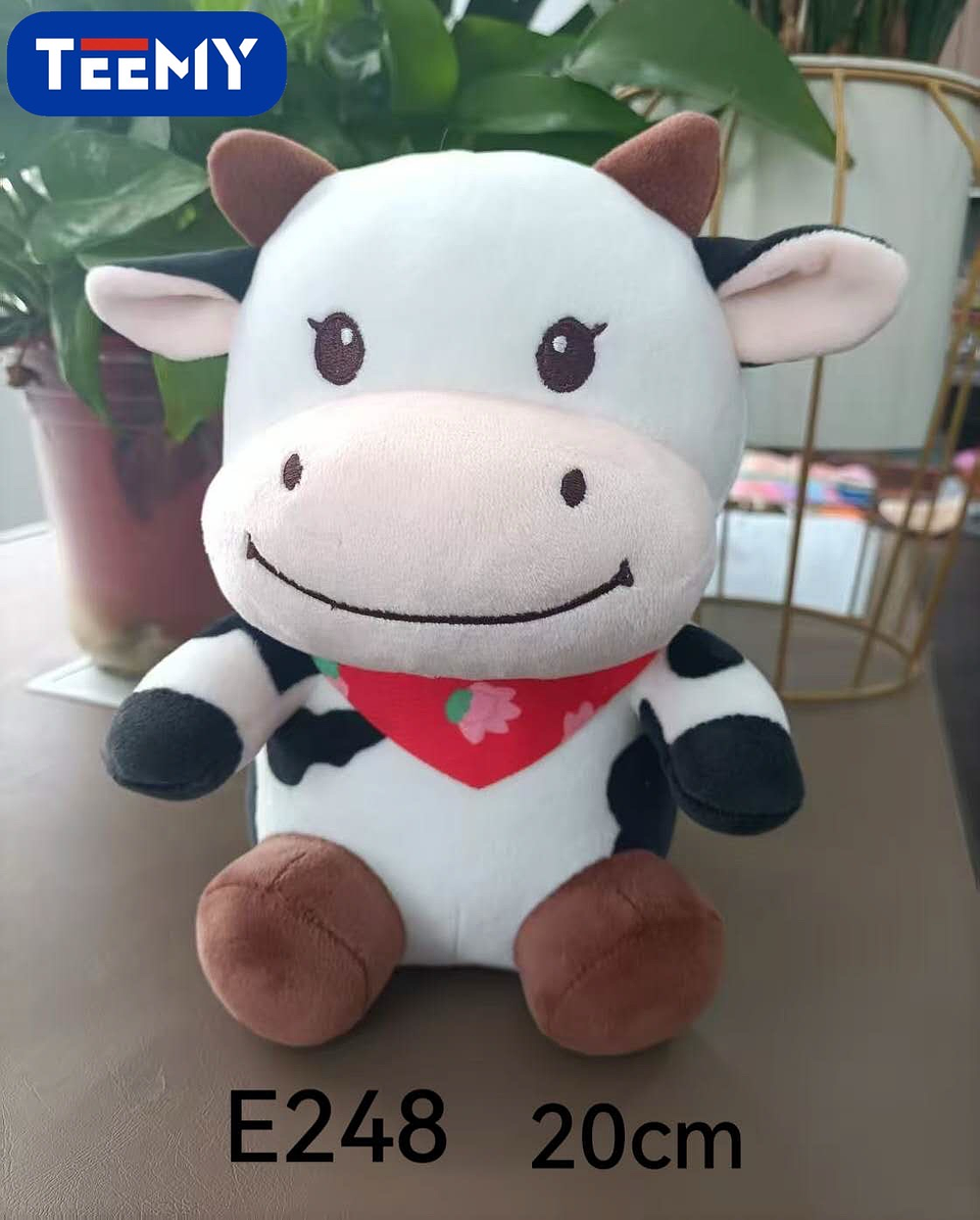 PELUCHE VACA 20 CM, PRECIO PUBLICADO ES AL POR MAYOR Y DEBEN SER 3 UNIDADES DEL MISMO  (E248) 1