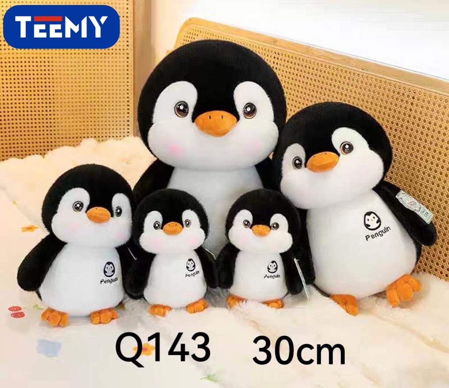 PELUCHE PINGUINO 30 CM , PRECIO PUBLICADO ES AL POR MAYOR Y DEBEN SER 3 UNIDADES DEL MISMO  (Q143) 1