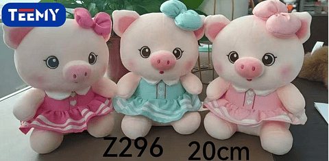 PELUCHE CHANCHO 20 CM , PRECIO PUBLICADO ES AL POR MAYOR Y DEBEN SER 3 UNIDADES DEL MISMO  (Z296)