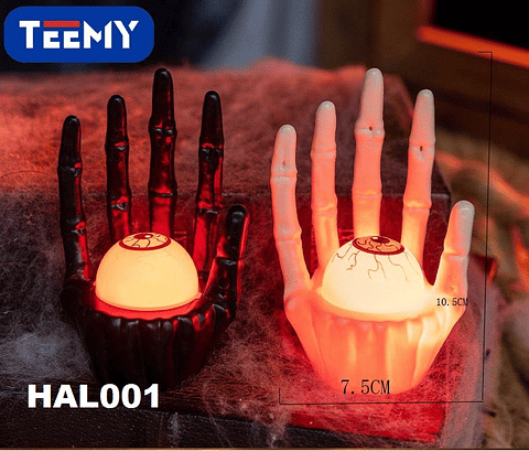 MANO CON OJO LUMINOSO PAQUETE 12 PIEZAS HALLOWEEN (HAL001)
