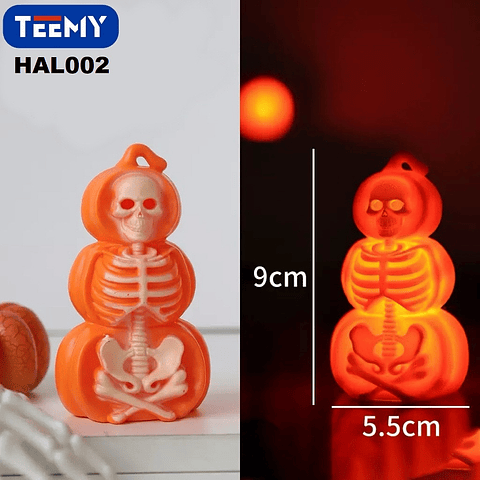 CALABERA LUMINOSA PAQUETE 12 PIEZAS HALLOWEEN (HAL002)