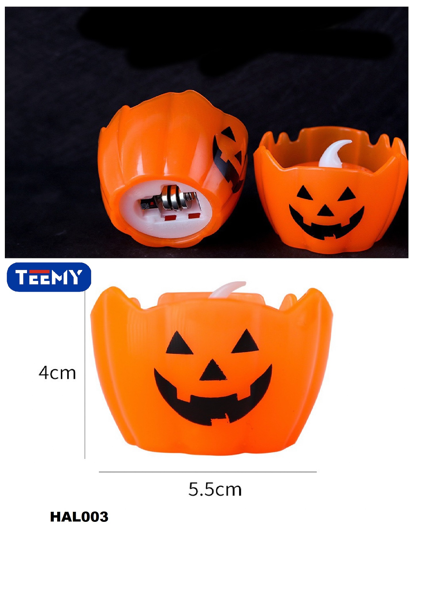 CALABAZA LUMINOSA PAQUETE 12 PIEZAS HALLOWEEN (HAL003) 1