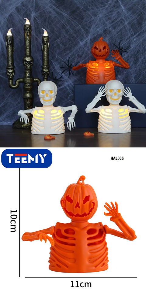 CALABERA LUMINOSA PAQUETE 12 PIEZAS HALLOWEEN (HAL005)