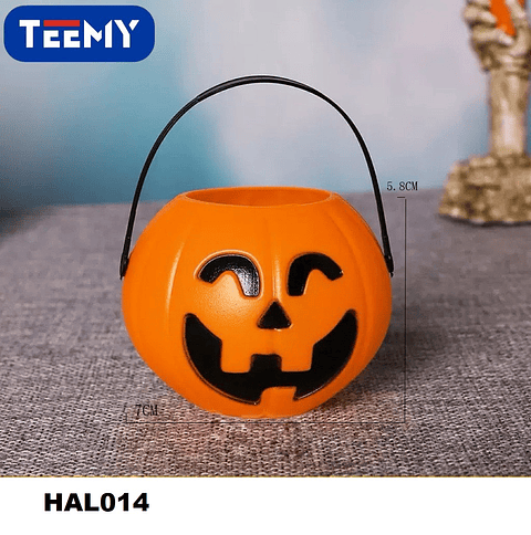 BALDE DE DULCES CALABAZA HALLOWEEN 11CM, PRECIO PUBLICADO ES AL POR MAYOR Y DEBEN SER 3 UNIDADES DEL MISMO  (HAL014)