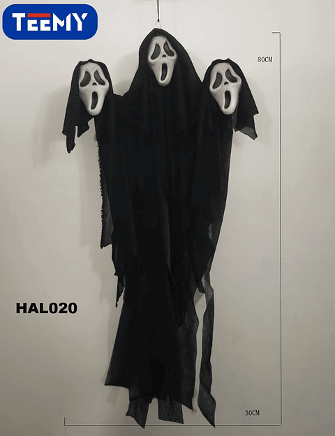 FANTASMA  DECORACION HALLOWEEN , PRECIO PUBLICADO ES AL POR MAYOR Y DEBEN SER 3 UNIDADES DEL MISMO  (HAL020)