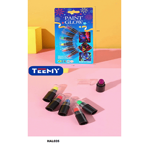 PINTURA DE LABIOS HALLOWEEN BRILLA EN LA OSCURIDAD,  PRECIO PUBLICADO ES AL POR MAYOR Y DEBEN SER 3 UNIDADES DEL MISMO 