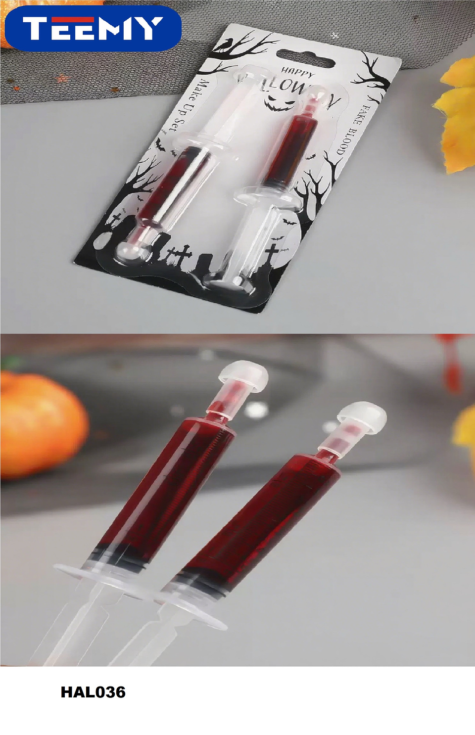 MAQUILLAJE HALLOWEEN SANGRE PAQUETE 24 PIEZAS (HAL036) 1