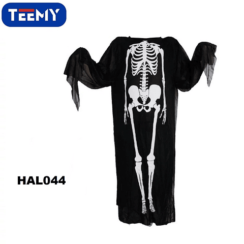 DISFRAZ ESQUELETO TALLAS S,M,L , PRECIO PUBLICADO ES AL POR MAYOR Y DEBEN SER 3 UNIDADES DEL MISMO  (HAL044)
