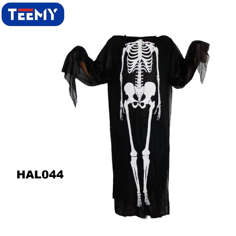 DISFRAZ ESQUELETO TALLAS S,M,L , PRECIO PUBLICADO ES AL POR MAYOR Y DEBEN SER 3 UNIDADES DEL MISMO  (HAL044) 1
