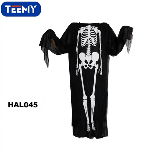 DISFRAZ ESQUELETO PARA ADULTOS   PRECIO PUBLICADO ES AL POR MAYOR Y DEBEN SER 3 UNIDADES DEL MISMO  (HAL045)