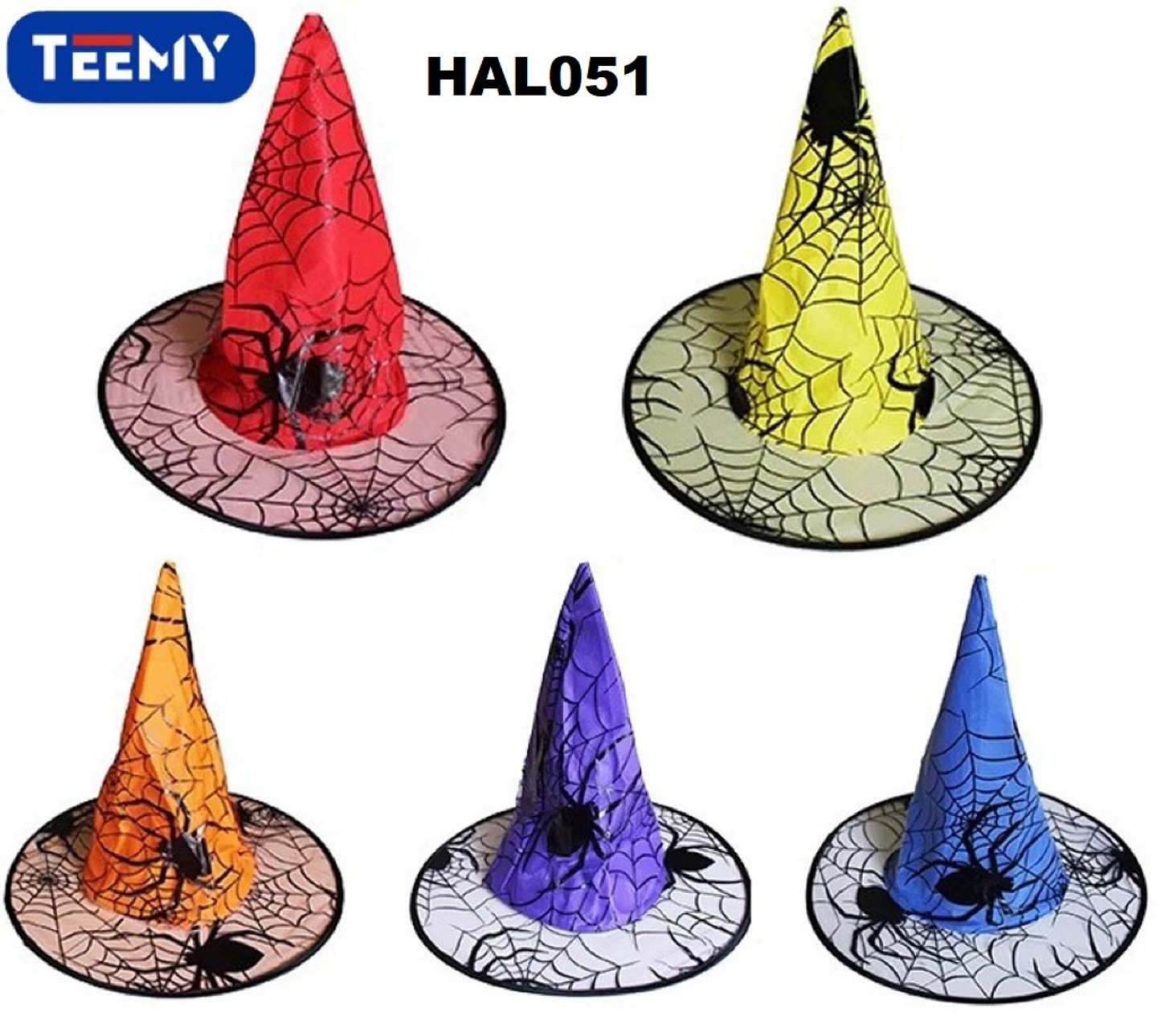 GORRO DE BRUJA HALLOWEEN PAQUETE 12 PIEZAS (HAL051) 1