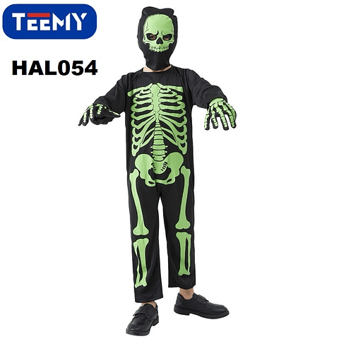 DISFRAZ HALLOWEEN ESQUELETO BRIILA EN LA OSCURIDAD TALLA S,M,L PRECIO PUBLICADO ES AL POR MAYOR Y DEBEN SER 3 UNIDADES DEL MISMO  (HAL054)