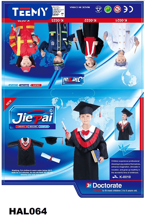 DISFRAZ GRADUACION PRECIO PUBLICADO ES AL POR MAYOR Y DEBEN SER 3 UNIDADES DEL MISMO  (HAL064)