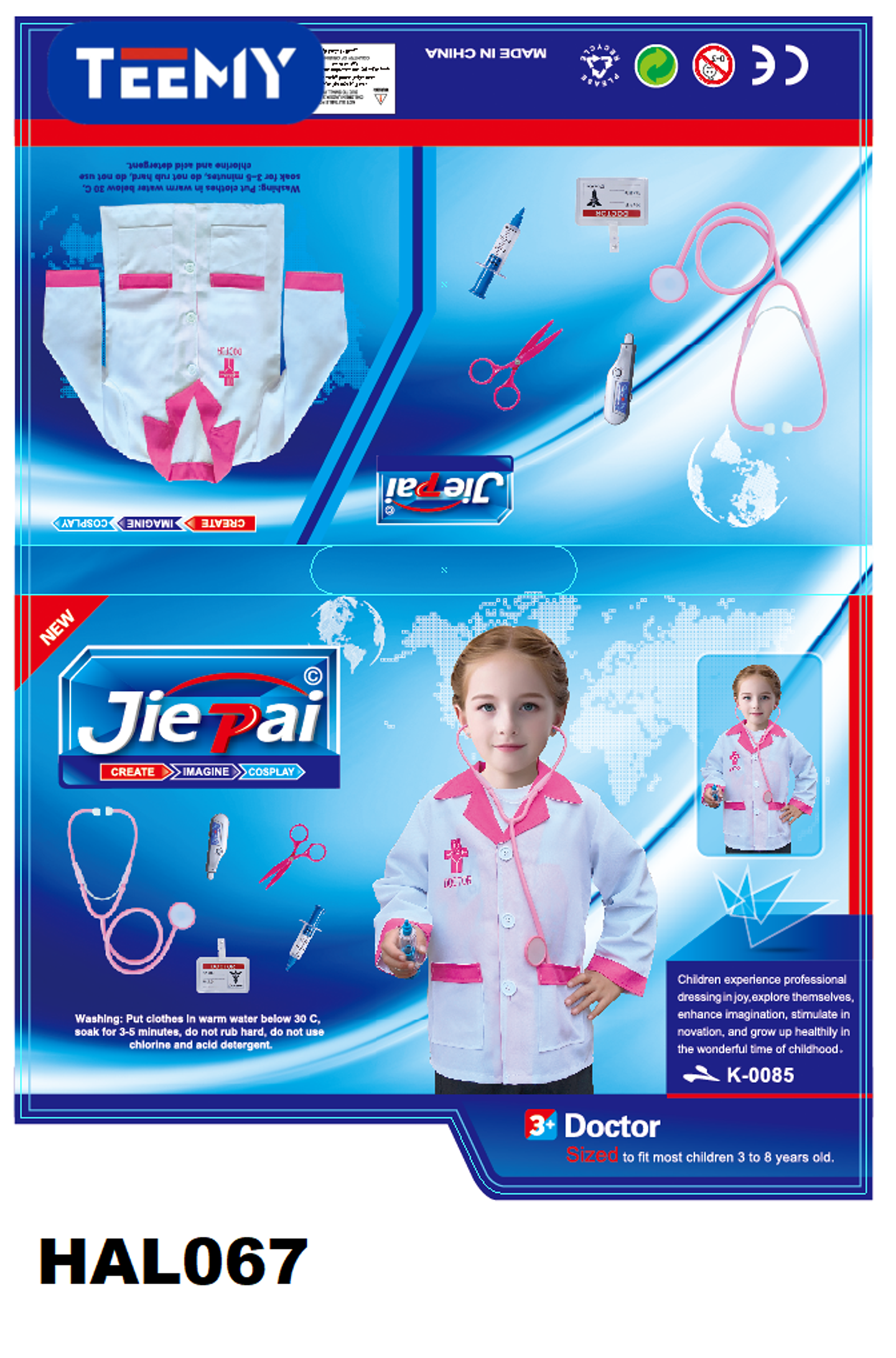 DISFRAZ DE MEDICO PRECIO PUBLICADO ES AL POR MAYOR Y DEBEN SER 3 UNIDADES DEL MISMO  (HAL067) 1