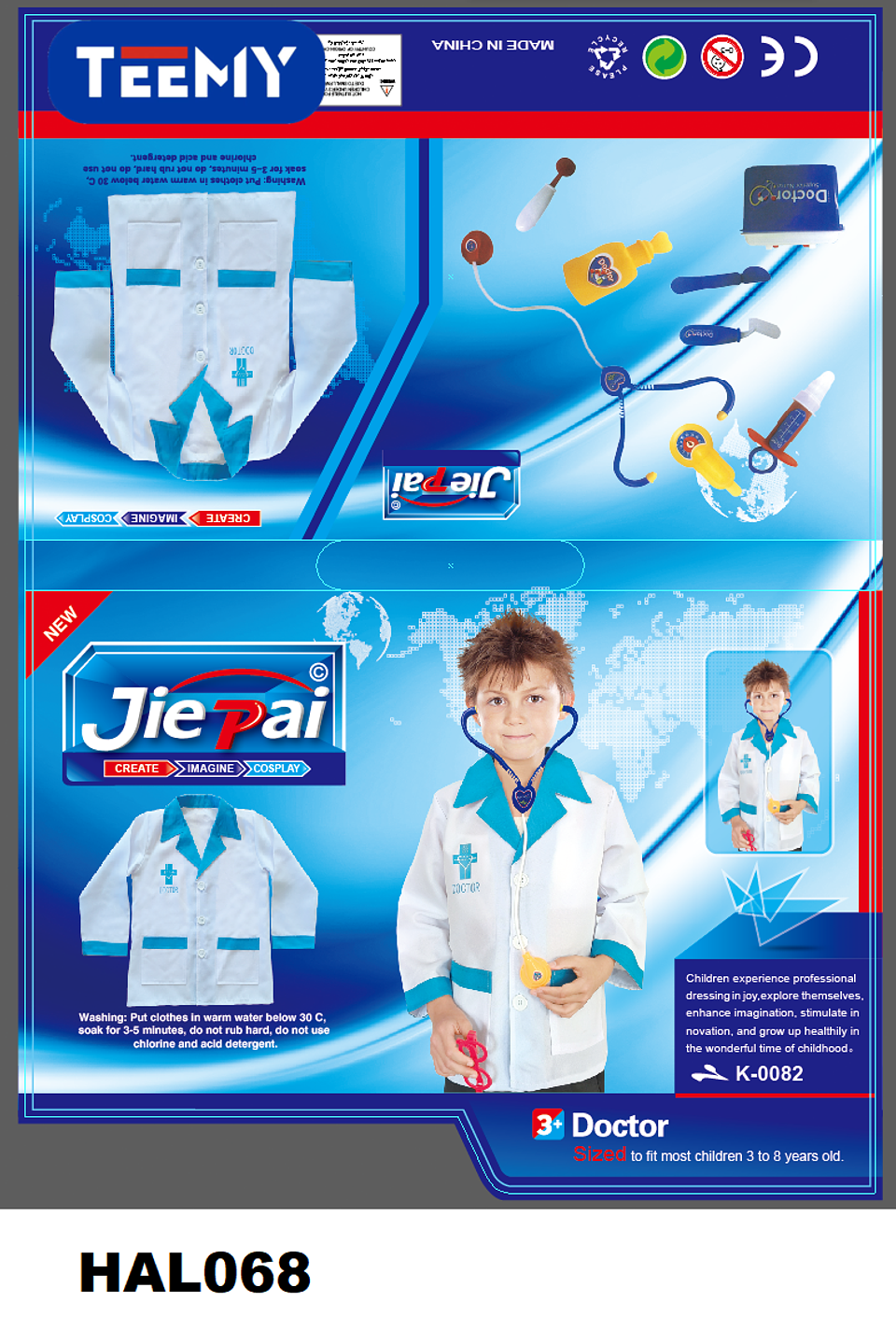 DISFRAZ DE MEDICO PRECIO PUBLICADO ES AL POR MAYOR Y DEBEN SER 3 UNIDADES DEL MISMO  (HAL068) 1