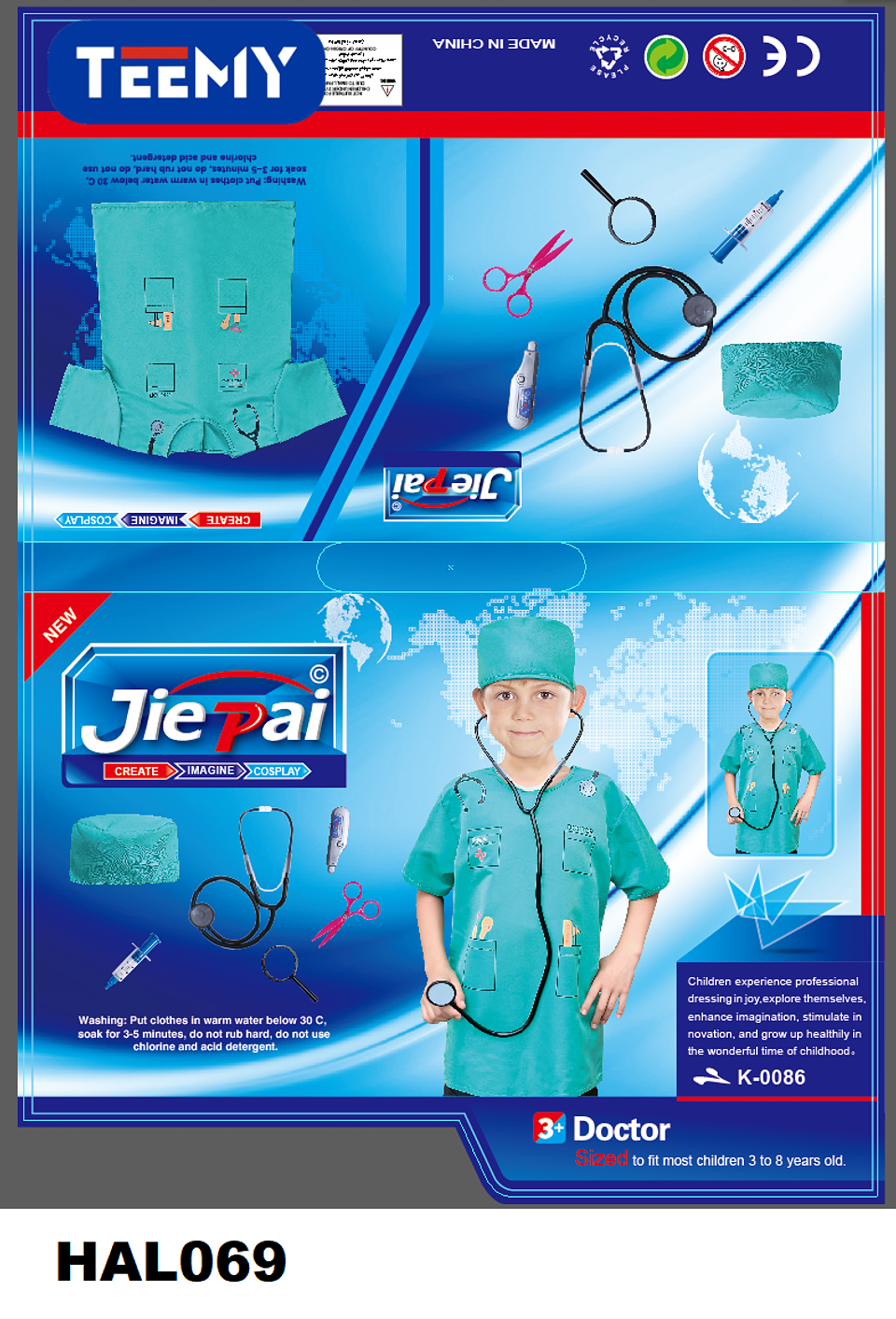 DISFRAZ DE MEDICO PRECIO PUBLICADO ES AL POR MAYOR Y DEBEN SER 3 UNIDADES DEL MISMO  (HAL069) 1
